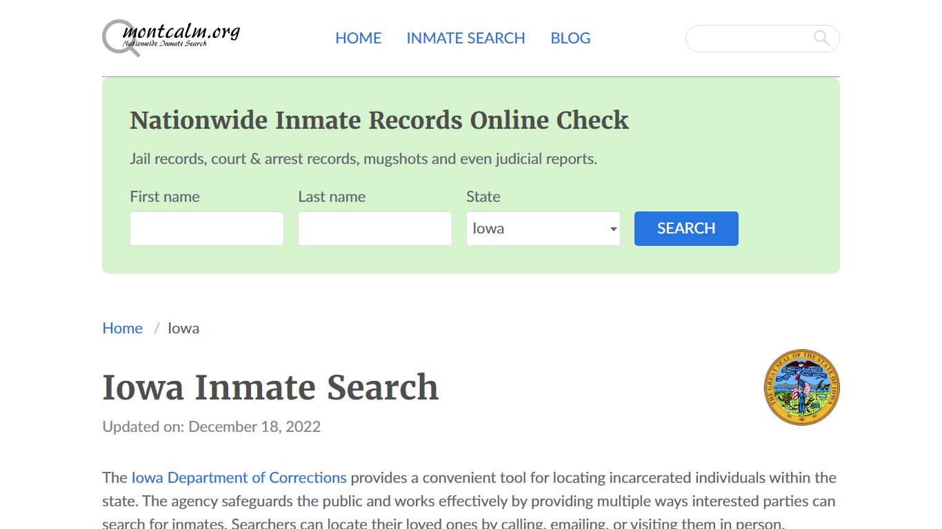 Iowa Inmate Search – IA DOC Offender Lookup